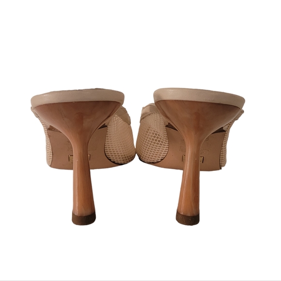 Louise et Cie Women's Cream Leather Slip-on Kianna Mesh Mule sz 10 - Picture 4 of 9